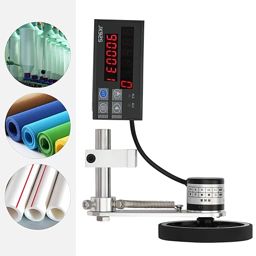 Electronic Digital Length Meter Counter Mechanical Length Counter Digital Measuring Wheel with Wheel Sensor,4 Measurement Unit Feet,Inches, Meters, Yards,Measuring Range 0-999999m