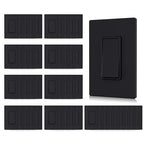 AIDA Single Pole Rocker Decora Light Switch, 15 Amp Self-grounding Electrical Light Switches, Residential Grade, UL Listed (50, Matte White, Wall Plate Included)