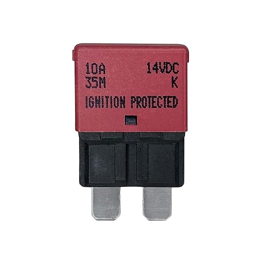 Auto Reset ATC/ATO 10 Amp Circuit Breaker Fuse for Automotive Marine RV Car Truck Audio Battery Protection Automatic Reset | Low Profile (10A, 1 Pack)