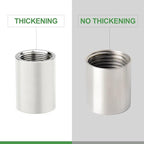 TAISHER 2PCS Stainless Steel Pipe Fittings, 3/4" NPT Female x 3/4" NPT Female Threaded, 2" Length Thickened Nipple Cast Pipe