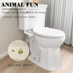 Toilet Bolt Caps, White Frog Ceramic Bolt Caps Covers, Fun and Cute Bathroom Decor for Easy Toilet Installation - Decorative Covers (White frog)