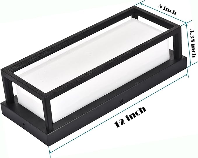 LED RGBCW Outdoor Wall Light Fixtures, 2 Pack Modern Wall Sconces, Color Changing Smart Exterior Lights, IP65 Waterproof Outdoor Porch Lights for House Front Door Garage