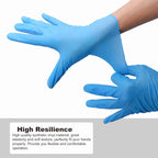 Disposable Gloves X-Large, Nitrile and Vinyl Blend Material Gloves, Latex Free 4 Mil 100 Pc Food Grade Glove for Cleaning, Food Prep, Hair Dye, Tattoo, Blue
