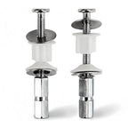 2Pcs Universal Toilet Tank Bolts Nuts, Heavy Duty Toilet Seat Screw Bolt Set, Premium Stainless Steel Hardware with Rubber Washers, Extra Long Nuts Easy Installation (MFL01)