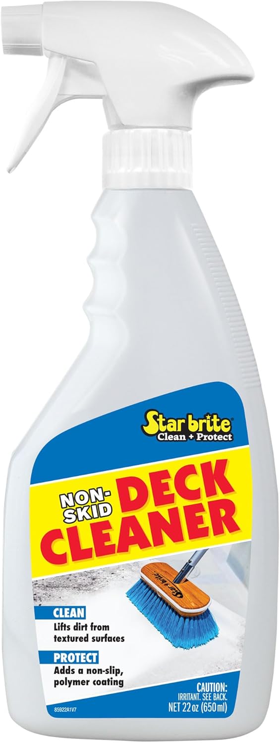 STAR BRITE Non-Skid Deck Cleaner & Protectant Ultimate Boat Deck Wash - Protects Against Future Stains & UV - Ideal for Fiberglass, Vinyl, Plastic, Painted & Metal Surfaces