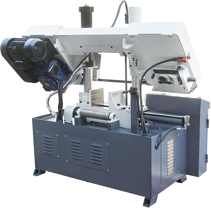 KAKA INDUSTRIAL Metal Bandsaw 11 Inch Capacity Double Column Horizontal Band Saw Hydraulic Control Semi-Automatic for Metal Fabrication Shops, Maintenance Facilities, and Industrial Workshops TBK-11