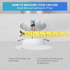 LVWIT 4 inch LED Recessed Lighting, Can Lights with White Cover, 5CCT Dimmable Downlight with E26 Conversion Kit, 18 Pack