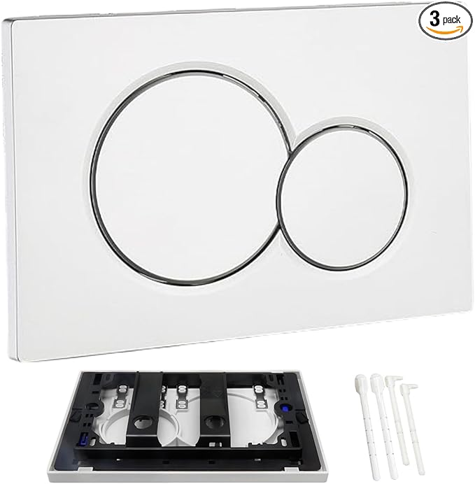 Dual Flush Actuator Plate, Compatible with Geberit 115.770.46.5. Replacement Parts for Concealed Cistern Toilet Repair (White)