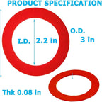 3 PCS Silicone Toilet Flush Valve Seal Replaces 630-0030,Flush Valve Service Kit for Mansfield 210 211 and 160,Toilet Tank Gasket Replacement Parts