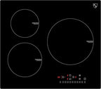 K&H 3 Burner 24 Inch Built-in Induction Electric Stove Top Ceramic Cooktop Touch Control 240V 6000W IN24-6803TB