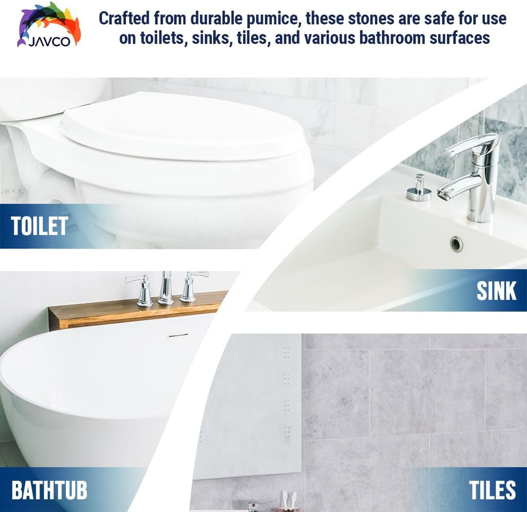 2 PACK Pumice Stone for Toilet Cleaning | Toilet Pumice Stone with Handle | Pumice Cleaning Stone for Toilet Bowl