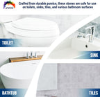 2 PACK Pumice Stone for Toilet Cleaning | Toilet Pumice Stone with Handle | Pumice Cleaning Stone for Toilet Bowl