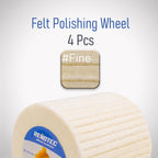 4"x4" Wool Felt Wheel, 4 Pack, Fine Grit, for Polishing and Mirror Polishing of Metal