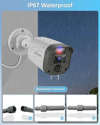 【All-in-One Security System】 Outdoor Wired Security Camera System with 10’’ Monitor, Home Video Surveillance Systems, Outside CCTV Cameras for Home Security