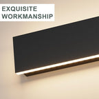 Aipsun Porch Wall Lights 59inch Long Strip Modern LED Outdoor Wall Light Fixture, 1 Pack Black Wall Mount Lighting Sconce Exterior Lights Wall Sconce 3000K for House Living Room Corridor