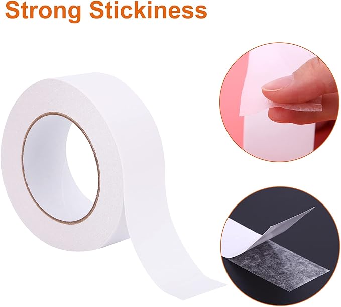 1.5 Inch Double Sided Tape, Ultra-Thin and High Adhesive Tape, for Crafts & Arts, Paper, Gift Wrapping etc (1.5 Inch x 40 Yards Total)