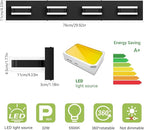 Tipace Black Bathroom Vanity Lights 4 Lights LED Modern Black Bathroom Light Fixture Over Mirror Acrylic Wall Lighting (White Light 5500K) with Rotatable Vanity Lights Heads