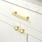 10 Pack Brushed Gold Cabinet Pulls 3.75 Inch(96mm) Kitchen Cabinet Handles Cabinet Hardware for Drawer Pulls