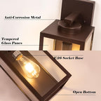 16-inch Oil-Rubbed Bronze Large Outdoor Wall Light Fixture, Brown Exterior Wall Lantern, Farmhouse Porch Sconce Lighting, Modern Outside Lights for House, Garage, Patio Lamp, 2 Packs