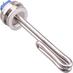 DERNORD 1.5" Inch (OD50.5mm) Tri-clamp Foldback Heating Element Stainless Steel Immersion Water Heater (120V 1500W)