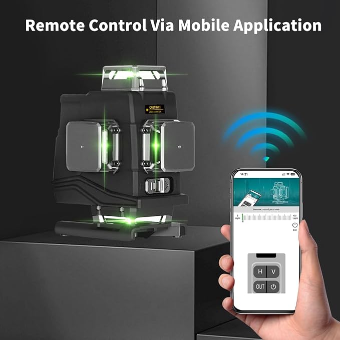 JEPPO Laser Level with Tripod,4D Green Laser Level 4x360 Self Leveling,16 Line Lazer Leveler Tool for Construction,Floor Tile,APP Remote Control,5000mAh Rechargeable Battery,Magnetic Rotating Stand