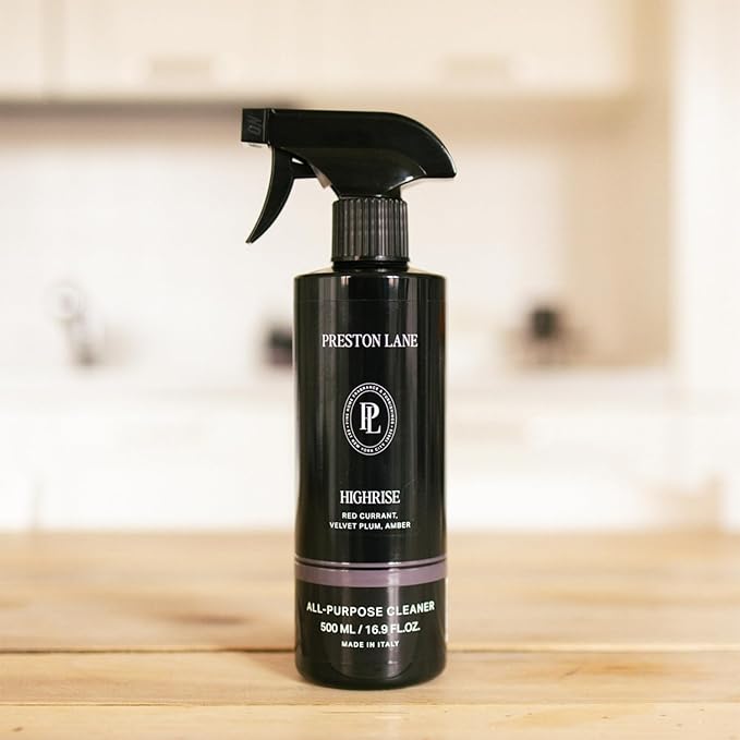 Preston Lane Luxury All-Purpose Cleaner, Highrise Scent | Bio-Based Multi-Surface Spray | Streak-Free Finish, Lifts Dirt, Smudges & Grease | Vegan & Cruelty-Free