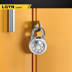 Combination Lock, LQYN Standard Dial Combination Lock, Pack of 48; Silver Turnplate, 2 in. Wide, Fixed Three Digital Combination, for School, Gym & Locker, Toolbox, Gate