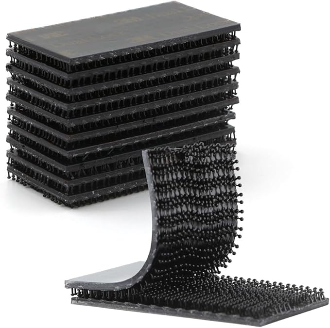 3M Dual Lock SJ3550 1"x 2" 10PCS Black Reclosable Fastener Heavy Duty Interlocking Tape Mushroom Shaped Sticky Hook Lock Mounting Tape for EZ Pass Holder Indoor Outdoor Use