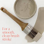 Chalk Style Paint Brush - Oval Brush with Synthetic Bristles for Smooth Furniture Paint Application with Minimal Brush Strokes, No Shedding, Vegan, Best for Water-Based Paint - 1.5"