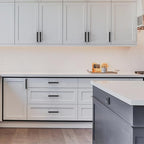 Amerdeco 10 Pack Matte Black Cabinet Pulls 3-3/4 Inch Hole Centers Kitchen Cabinet Handles Hardware Kitchen Handles for Cabinets Handles ZH0064