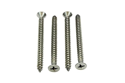 Bolt Dropper #14 X 3'' Stainless Steel Flat Head Phillips Wood Screw, (25 pc), 18-8 (304) Stainless Steel Sheet Metal Screws - Type A Point, Plain Finish