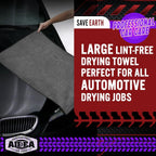 AIDEA Microfiber Towels for Cars-2PK, Large Professional Car Drying Towel, Scratch-Free & Absorbent Drying Towel for Cars, SUVs, RVs, Trucks, and Boats, 24inx 31in, Grey