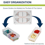 Akro-Mils 16-Drawer Plastic Drawer Storage Cabinet for Garage Organization, Beads, Makeup Organizer, Building Bricks Storage, Teacher Toolbox, 10-1/2-Inch W x 6-1/2-Inch D x 8-1/2-Inch H, 10116 White