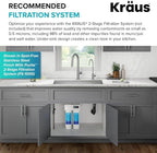 KRAUS Oletto Single Handle Drinking Water Filter Faucet for or Water Filtration System in Matte Black, FF-103MB