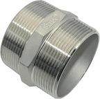 1/8" ~3" NPT Male Threaded Hex Nipple,Stainless Steel 304 Quick Coupler Pipe Fitting (3")