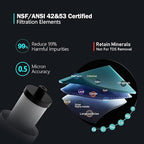 Frizzlife SW10 Under Sink Water Filter System, NSF/ANSI 53&42 Certified, Reduces 99.99% Lead, Chlorine, Bad Taste & Odor, Direct Connect Water Filter, 8K Gallons High Capacity, 0.5 Micron, USA Tech