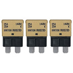 Auto Reset ATC/ATO 5 Amp Circuit Breaker Fuse for Automotive Marine RV Car Truck Audio Battery Protection Automatic Reset | Low Profile (5A, 3 Pack)