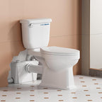 Macerator Pump, Sewage Upflow Grinder Pump with Durable Copper Motor, 4 Inlets for Basement Toilet, Sink, Shower, Washer, Household/Residential Waste Water Upflush System, 23 ft Head Lift, Low Noise