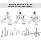 DiCUNO 4 in 1 E26 Light Socket Splitter Adapter, Standard Base LED Bulbs Converter, 360 Degrees Adjustable 180 Degree Bending, 4 Way Bulbs Socket Holder