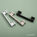 Alzassbg 10 Pack Matt Black Cabinet Pulls, 3-3/4 Inch(96mm) Hole Centers Kitchen Cabinet Handles for Cabinets and Drawers AL3061MB