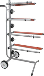 TCP Global Mobile Tree Style Multi-Roll Masking Machine for Auto Body, Painting, Masking Paper Dispenser with 4 Paper Bars, 4 Tape Rollers