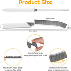 Household Thin Cleaning Brushes,2pcs Hard Bristle Grout Scrub Brush Tool for Cleaning Tight Spaces in Home Kitchen Bathroom