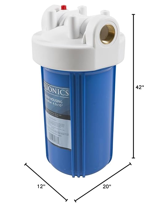 55W UV Ultraviolet Light Plus Sediment and Carbon Well Water Filter Purifier System for Rust, Iron, Sand, Dirt, Sediment Bad Taste/Odor.12 GPM UV System and 2 Heavy Duty Housings Size 4.5"x10"