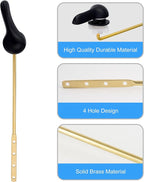 iFealClear 2-Pack Toilet Handle Replacement Kit, Universal Front-Mount Tank Flush Lever, Solid Brass Trip Lever - Matte Black