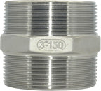 1/8" ~3" NPT Male Threaded Hex Nipple,Stainless Steel 304 Quick Coupler Pipe Fitting (3")