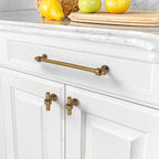 Amerdeco 10 Pack Antique Brass Cabinet Pulls 7.5 Inch(192mm) Hole Center Drawer Pulls Cabinet Hardware Kitchen Cabinet Handles for Bathroom ZH0069