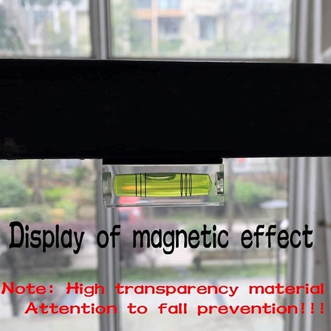 High Precision Mini Level Bubble Small Horizontal Bubble Three Line Horizontal Pearl Level Magnetometer 2PCS (With magnet)