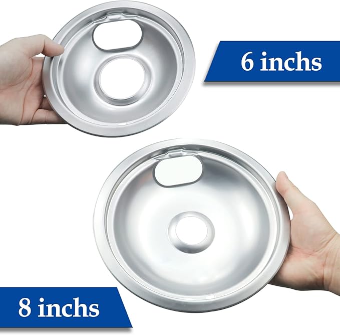 Drip Pan Electric Stove Burner Covers for Whirlpool W10196405 W10196406