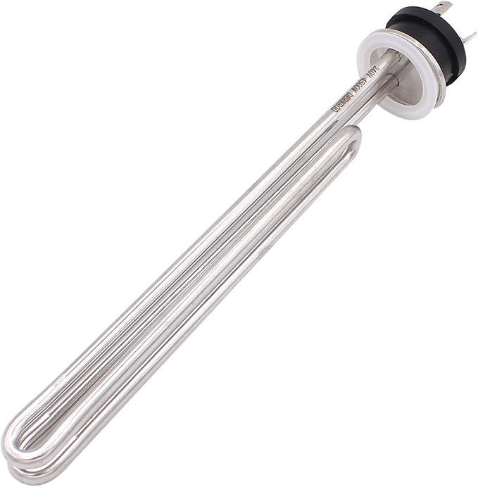 DERNORD 240V 4500W Tri-clamp Foldback Heating Element Stainless Steel Immersion Water Heater with 3-Wire Electrical Locking Plug (1.5 Inch Tri clamp)