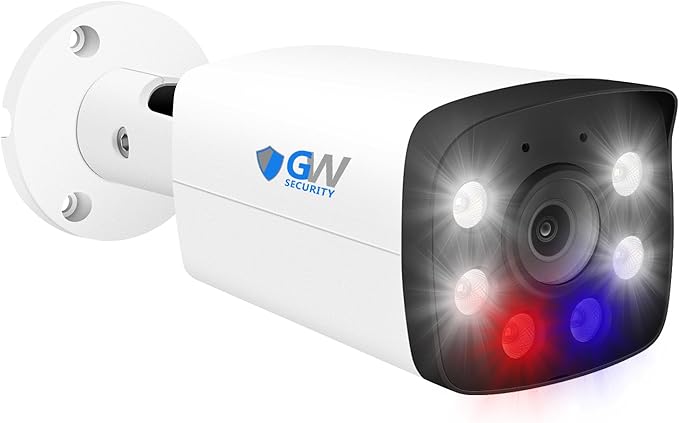 GW Security 8 Channel 4K NVR 5MP POE Audio & Video Security Camera System - (8) 5MP 1920P Waterproof Bullet Cameras,Built in Microphone, AI Human & Vehicle Detection, Pre-Installed 2TB Hard Drive